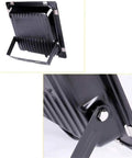 Led Flood Light, Ip66 Waterproof Super Bright Security Lights, Outdoor, black metal body with adjustable handle on back