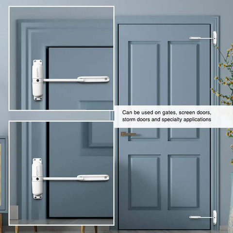 Easy Install Adjustable Spring Door Closer For Self Closing Doors Fire Rated on blue panel door