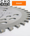 4-1/2 Inch Angle Grinder Wood Cutting Blades 2 Pack 40 Tooth ATB Design 7/8 Inch Arbor showing sharp carbide tips and cooling vents.