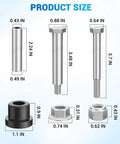 EZGO PDS and TXT Rear Leaf Spring Bushings Kit With Screws and Nuts for 1994-Up and Club Car DS 1981-Up product size chart
