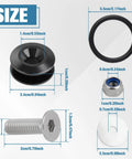 Universal Car Bumper Quick Release Kit 56 Pieces Black Front And Rear Bumper Fasteners size dimensions image