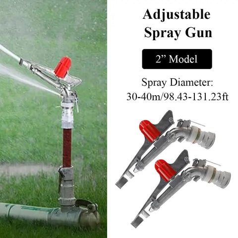 Heavy Duty 1 Inch Aluminum Water Sprayer Gun With 30 To 40 Meter Coverage, Built Tough For Crops And Pasture Irrigation
