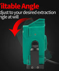 Tiltable Solder Fume Extractor With 8 Extra Filters shown with tilt adjustment feature for efficient air cleanup