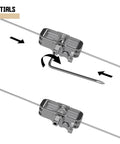 Shade Sail Hardware Kit With 24 Ft Wire Rope And Rectangle Installation Gear For Deck Patio Or Backyard cable winches