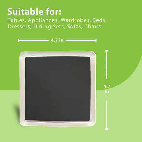 12 Pack Heavy Duty Furniture Sliders for Carpet Hardwood Tile Large 4.7 Inch Movers Pads Protectors for Sofa Couch Bed Cabinet Easy Glide