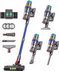 Badass Cordless Vacuum Cleaner With Smart Auto Mode Packs Serious 650W Brushless Motor And Heavy 60KPa Suction, accessories and charging dock.