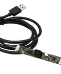 8MP USB Camera Module With Microphone For Computer And Embedded Vision Projects, compact strip with cable and IMX179 sensor