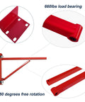 660 Pound Wall Mount Jib Crane With 47 Inch Reach And 180 Degree Rotation, Beefy Heavy Duty Steel Construction components