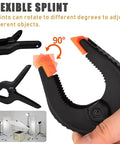 Heavy Duty 4.5-Inch Spring Clamps 20 Pack Pro Grade Nylon Construction With Removable Orange Jaw Pads flexibility demonstration