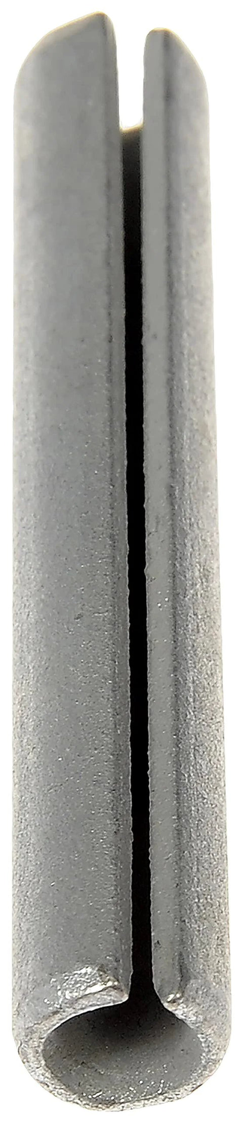 Close-up of a single 5/16 inch by 2 inch steel roll pin from the "Roll Pins Five Sixteenth Inch By Two Inch Twenty Five Pack Universal Fit Heavy Duty Durable Steel Roll Pins For Automotive Industrial And DIY Projects Easy To Install Wide Range Of Diameters And Lengths Available".