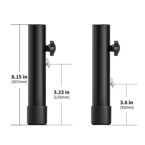 Table Leg Extenders For Folding Tables Adjustable Metal Risers For Bent And Straight Legs 4 Pack Raises Height From 3.6 To 7.8 Inches