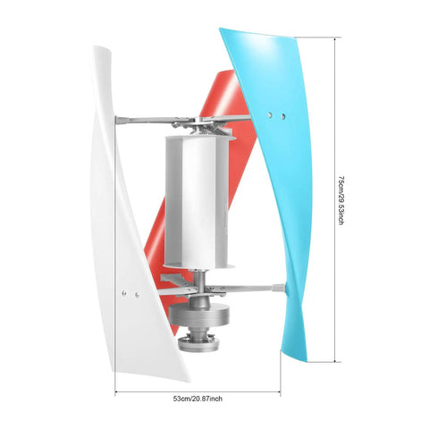 12V 24V Wind Power Turbine Generator 400W Portable Helix Vertical Wind Turbine Kit DIY With Controller And Windmill, three colors