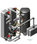 Top Shelf Compact Heat Exchanger Kit For Heat Pump Water Heater Matching Compressor 24000BTU 8KW Heating Units showing detailed components and piping.