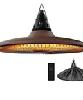 1500W Infrared Ceiling Outdoor Heater with Quick 1 Second Heat Wall Mounted Hanging Patio Heater for Gazebo and Balcony