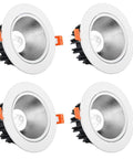 WKNHHL 4 Pack Led Recessed Lighting, Multi-Directional Adjustable Downlight, 35W, 30W, featuring four sleek ceiling lights.