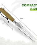 Stainless Steel Weed Trowel With Dandelion Fork And Serrated Edges, Manual Puller For Quick Weeding And Cutting, compact size
