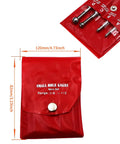 Four Piece Dial Bore Gauge Set For Measuring Small Holes 3-13mm, telescoping steel bore gage kit with red storage bag