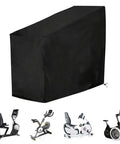 All Weather Indoor Outdoor Exercise Bike Cover For Cannondale Smart Trainer Ecosystem Setup 2022 To 2025, black 210D Oxford fabric