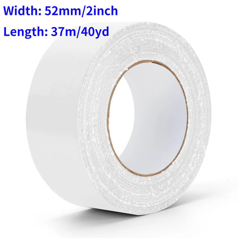 White Duct Tape Heavy Duty Waterproof 40 Yards By 2 Inches 9 Mils Thick With Strong Adhesive No Residue Easy Tear By Hand