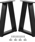 Heavy Duty Trapezoid Metal Table Legs For Bench And Coffee Project Builds Hella Sturdy 16 Inch Height Set Of Two with mounting screws