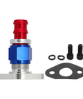 Heavy Duty Turbo Oil Drain Flange Kit Made From High Strength Steel For T3 T4 GT Series With Gasket And Screws To Stop Ooil Leaks And Boost Engine Performance For Your Car. included gasket and screws