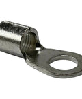 One Thousand Pack Non Insulated 4 Awg Ring Connectors Three Eighth Stud Electrical Wire Terminals Pure Copper Heavy Duty Crimp Lugs Built Solid And Ready To Roll Under The Hood, close-up view of a ring terminal.