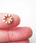 Pocket Folding Knife Pivot Pin Flat Washers 4.3mm Replacement Gasket Set With Brass Spacer And Stainless Steel Ball Beads 1.1mm Thick Gasket 1.588mm Ball Diameter For Smooth Snappy EDC Action, brass washer on finger