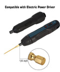 RC Tool Kit 6 In 1 Quick Change Screwdriver Set with compatibility details and power driver attachment shown