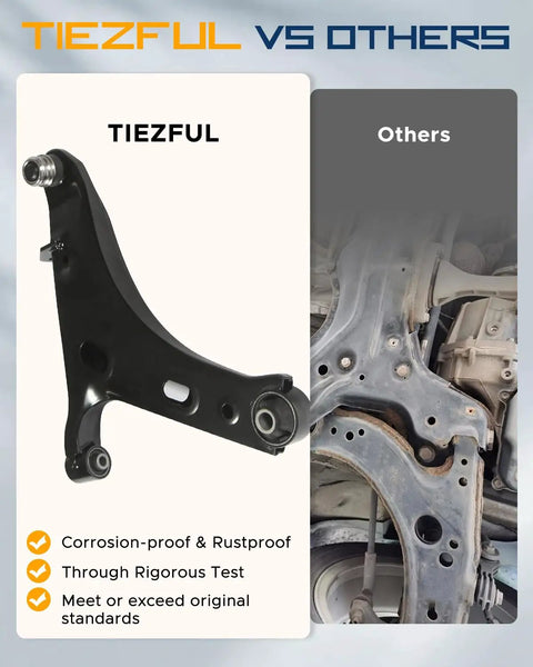 Subaru Forester Front Lower Control Arm With Ball Joint Assembly Driver Side Replacement Kit 2014 2015 2016 2017 2018 4 Pack Bolt On Durable OE Style Control Arms For Reliable Steering And Smooth Handling, black steel arm