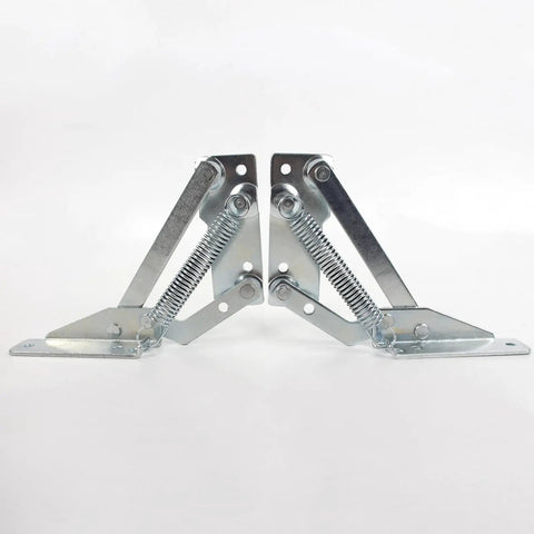 Spring Hinge Pair For 90 Degree Folding Lift Bracket Sofa Bed Hinge Cabinet Doors And Furniture Storage Boxes Sturdy Cold Rolled Steel