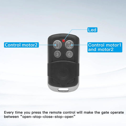 Universal Gate Opener Remote Transmitter For Automatic Swing And Sliding Gates Plug And Play Ready Easy Programming Durable Keychain Security Controller For Driveway Opener Remote Security Kit For Home Use