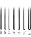 Heavy Metric T Handle Allen Wrench Set With Long Arm Chrome Vanadium Steel displayed with various hex sizes from 2.0 mm to 8.0 mm.
