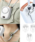 Portable Neck Fan USB Rechargeable 3 Speed Mini Personal Handheld Fan On The Go Travel Makeup Eyelash Care Outdoor Office Women Teens