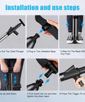 Installation steps for Heavy Duty Air Drain Blaster With Real Time Barometer And Storage Bag, High Pressure Toilet Plunger.