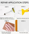 Drywall Repair Kit With Scraper 2 Pack Wall Putty For Mildew Peeling Paint Graffiti And Quick Fix For Cracks Dents And Scratches Includes Sandpaper Gloves And Precision Nozzle Tip No Pro Skills Needed application steps