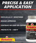 Nickel Anti Seize 8 Oz Can Heavy Duty Nickel Based Paste With Graphite For Extreme Heat Corrosion And Acidic Environments No Sulfur Lead Copper Halogens 6 Pack in a display showcasing features on a textured background