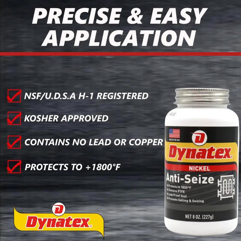 Nickel Anti-Seize Lubricant Paste 8 Oz Can Heavy Duty No Sulfur No Lead No Copper Halogen Free Helps Prevent Seizing