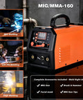 4 In 1 Portable Inverter Welder With 160A Dual Voltage Do It All MIG MMA Lift TIG Arc Welding Machine For Home Workshop