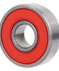 Sick High Performance 608 Ball Bearings Kit For Skaters Scooters Inline Boards Pre Lubricated Red Covers ABEC Nine Rated Tech Built From Durable Iron For Fast Smooth Rides Zero Drag Friction Heavy Duty Grind Session Ready Cool Best Value Ever, single bearing