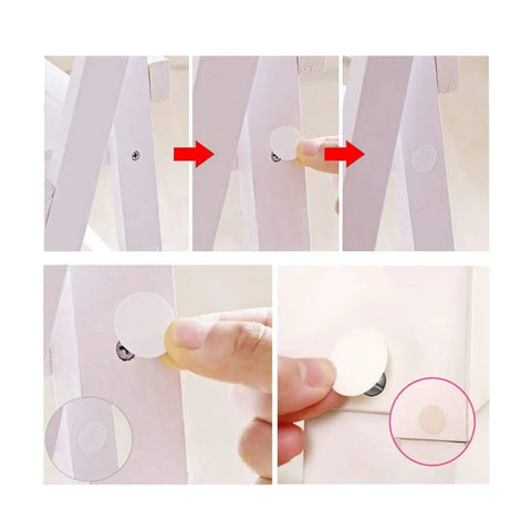 580 Pcs Self Adhesive Screw Hole Stickers Six Pack White Caps For 12mm 15mm And 21mm Dustproof Covers applied on furniture