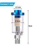 Universal One Quarter Inch Air Regulator Kit With Gauge For Pneumatic Spray Guns, dimensions of inline filter component