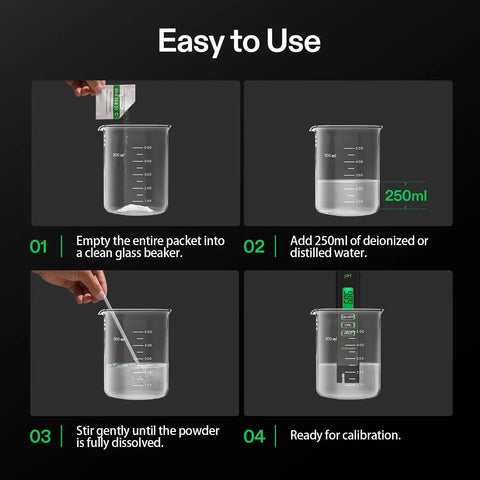 18 Pack pH Buffer Powders for Precise Calibration of Your pH Meter No-Fuss Buffers Include 6.86, 4.00, and 9.18 for Easy, Accurate Tester Readings and Reliable Results.