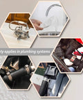Usage of Stainless Steel PEX Cinch Clamp Rings 3/4 Inch Pack Of 50 in various plumbing systems and tubing connections.