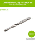 No Nonsense Combination Drill Tap And Countersink Bit For Up To 10 Gauge Metal featuring hex shank for easy use and precision.