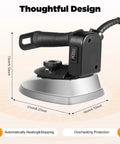 Top Shelf Industrial Steam Iron, Heavy Duty 1000W Commercial Press with heat control and safety features.