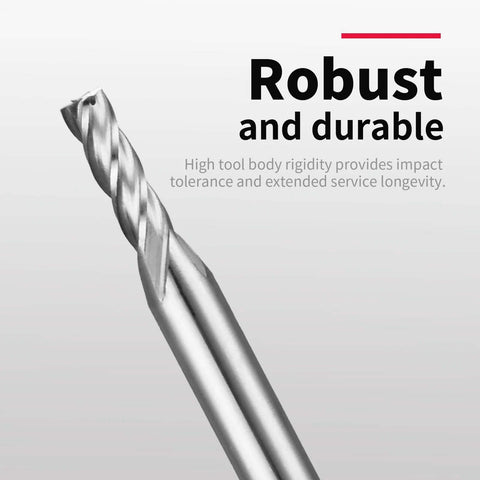 End mill cutter, 8mm, HSS, 4-flute, straight shank, center cutting, close-up view