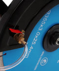 Close-up of Heavy Duty Electric Concrete Cutter With 13 Inch Diamond Blade showing water line and valve detail.