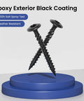 Pro Level Lag Screws For Heavy Duty Framing Number Fourteen By Two Point Five Inch Carbon Steel Wood Construction Fasteners displayed with epoxy exterior black coating.
