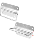 4 Pack 3 Inch Stainless Steel Chest Pull Handles With Screws Foldable Ring Design For Toolbox And Heavy Duty Surface Mount Cases
