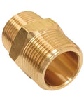 Brass NPT Hex Nipple Male Pipe Adapter 1 Inch By 1 Inch Thread Outer Diameter 1.25 Inches